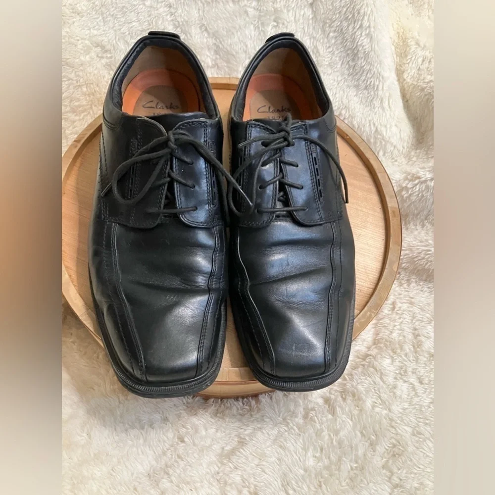 Clarks Unstructured Casual Leather Lace Up Oxford Shoe Mens Size 12